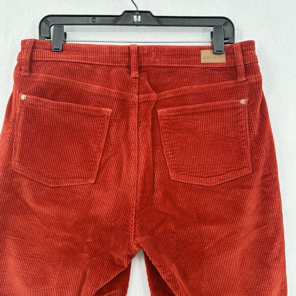 Judy Blue Jeans Womens 15 32 Corduroy Ankle Straight Rust Red Orange Preppy EUC - Picture 5 of 13